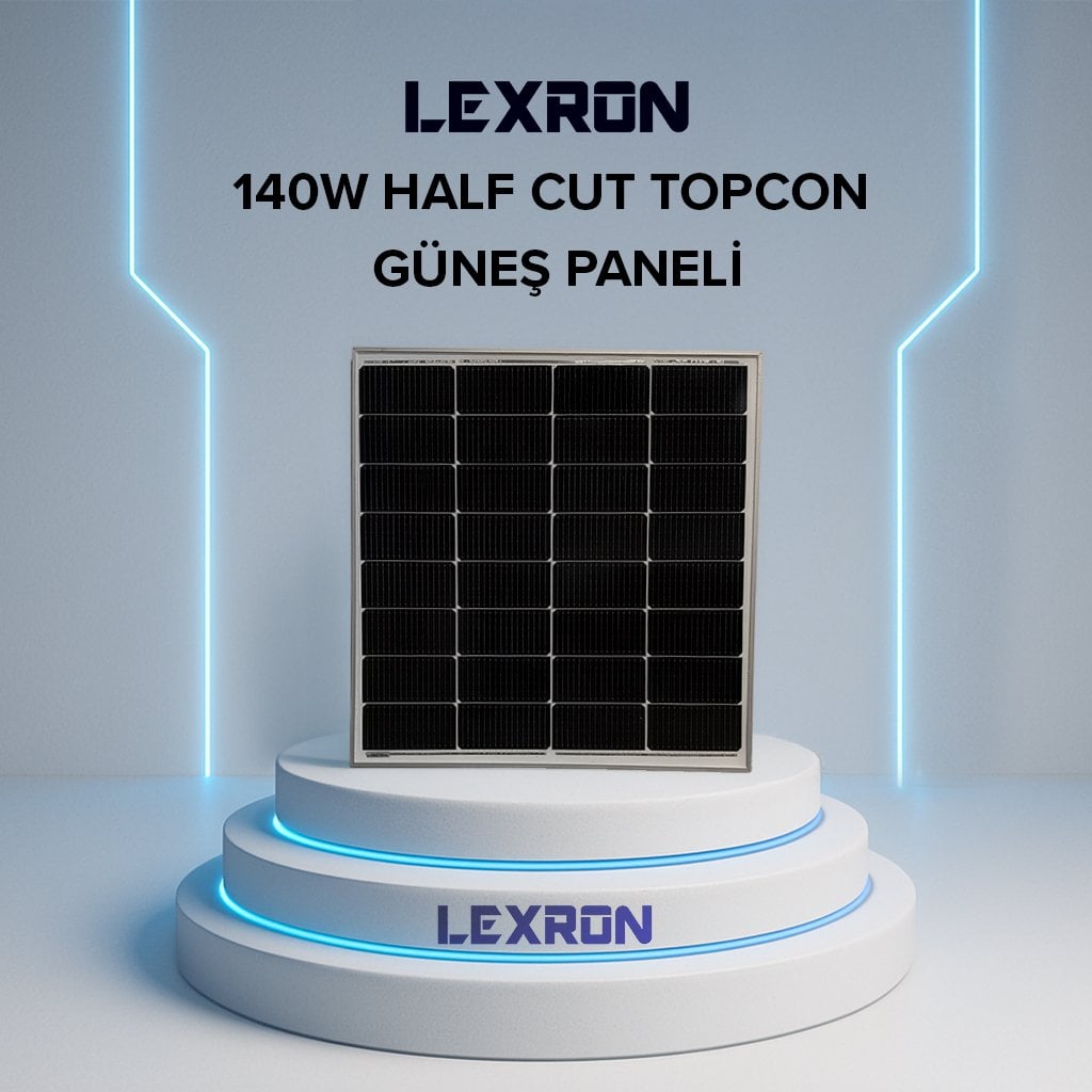 LEXRON 140W HALF-CUT TOPCON MONO GÜNEŞ PANELİ