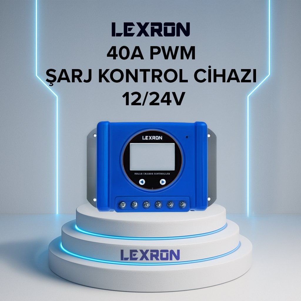 LEXRON 40A PWM ŞARJ KONTROL CİHAZI