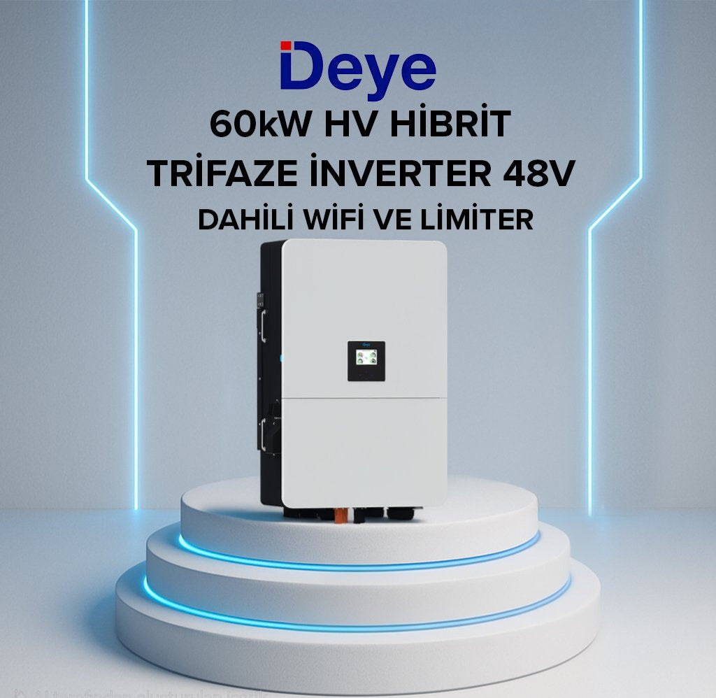 DEYE 60KW HİBRİT TRİFAZE İNVERTER HV