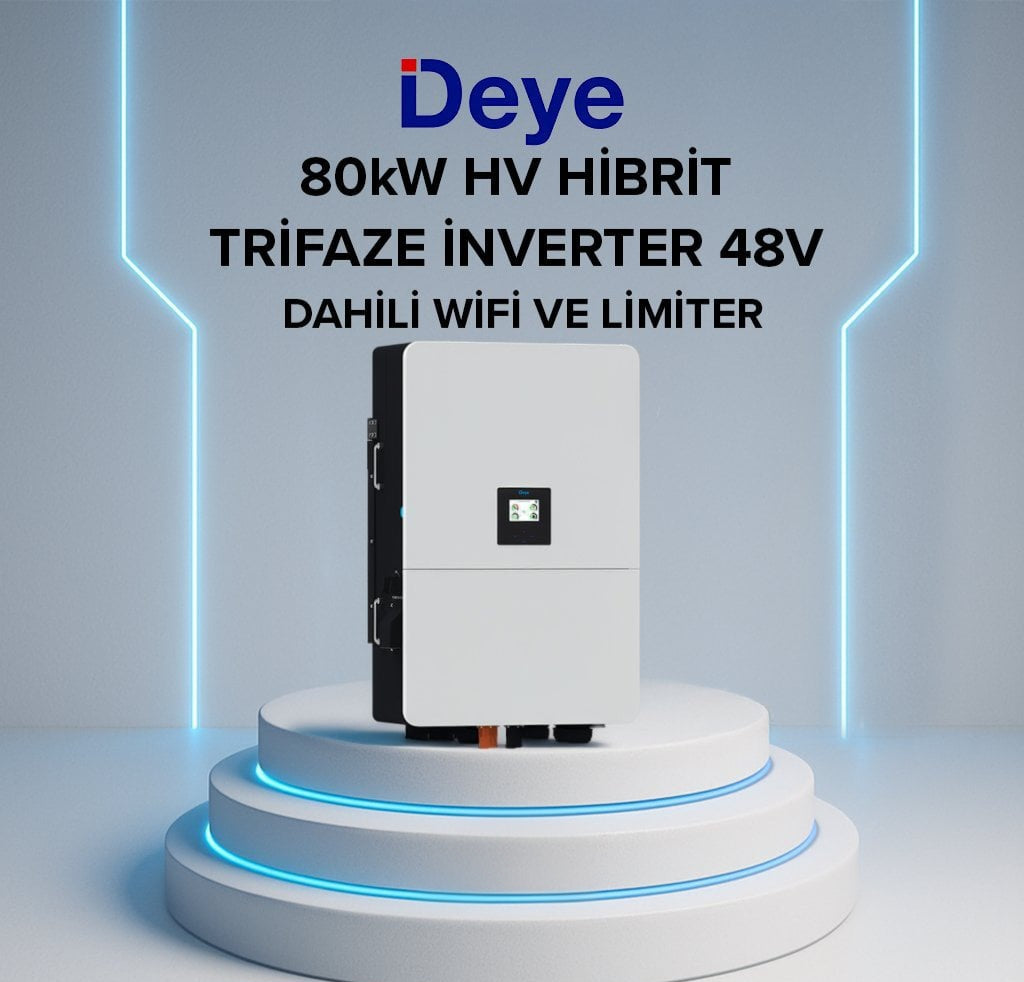 DEYE 80KW HİBRİT TRİFAZE İNVERTER HV