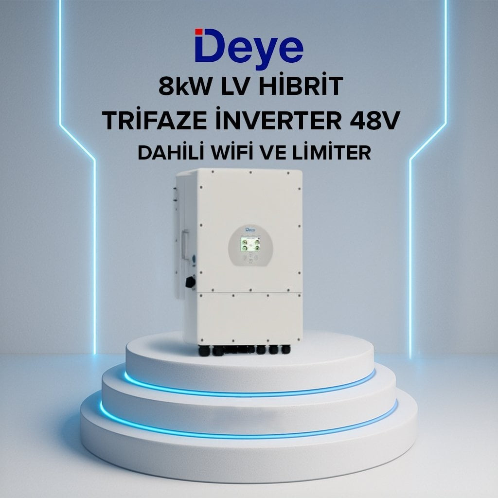 DEYE 8KW HİBRİT TRİFAZE İNVERTER LV